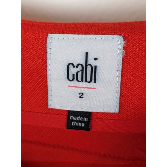 CAbi Fiery Skirt Ponte Knit Classic Chic Preppy Spring Summer Career Red Size 2 - Picture 8 of 10
